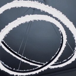 لوستر مدرن مدل دایره 2 حلقه کریستالی ویژه فرشگاه