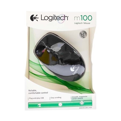 ماوس سیمی لاجیتک logitech  مدل m100