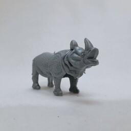 عروسک پلاستیکی کرگدن (Rhinocerotidae) سایز کوچک