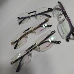 عینک طبی بدون فرم porsche مردانه و زنانه جنس بدنه و دسته فلز مقاوم و کاچویی 