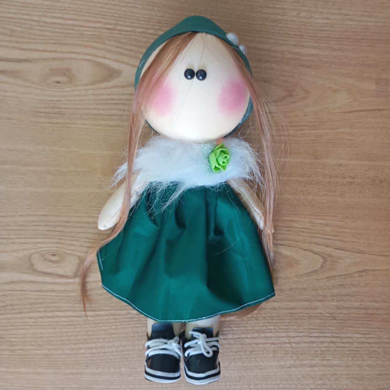 عروسک روسی دخترونه - مناسب برای کودکان و دختران رنگ سبز