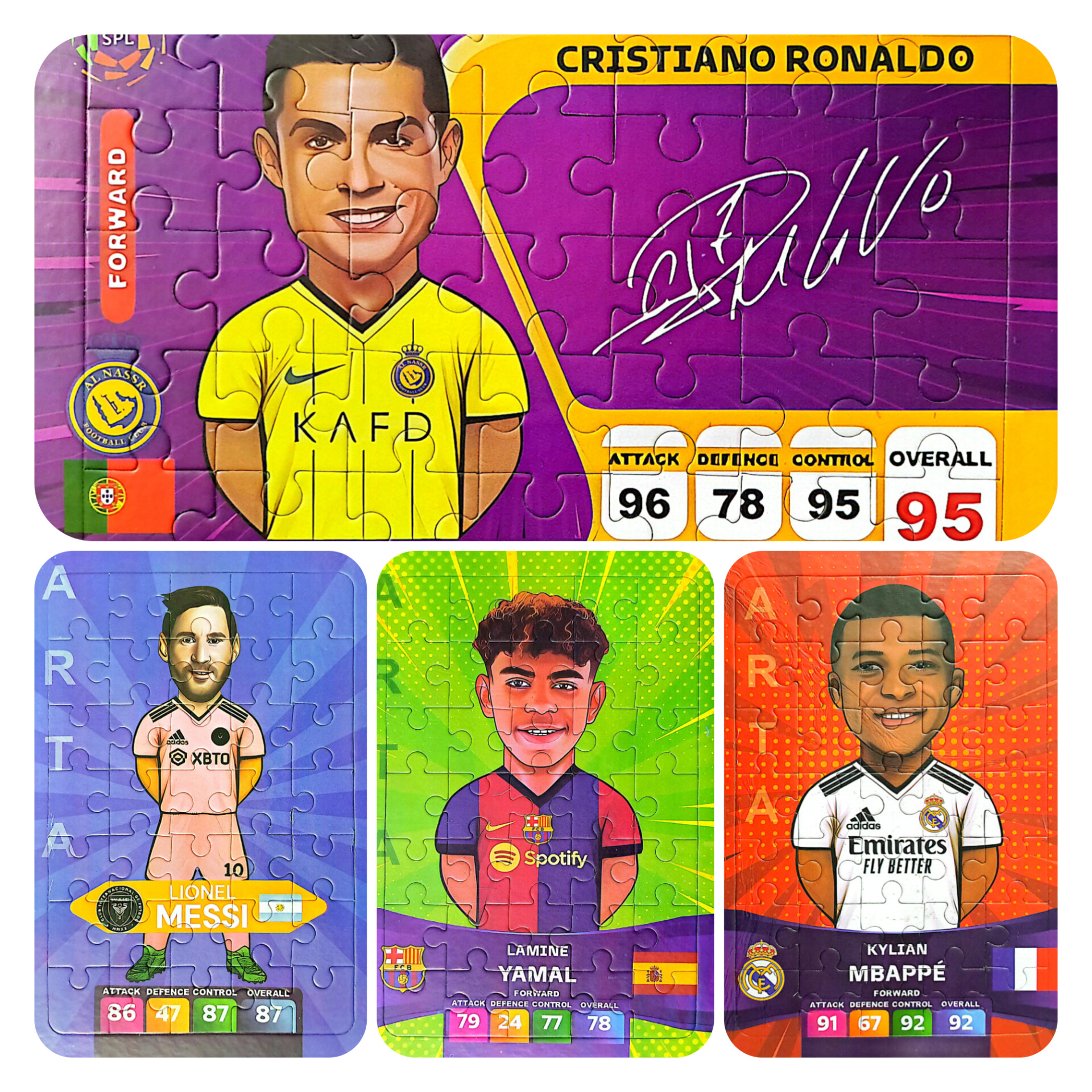 پک 4 عددی پازل کودک طرح فوتبال