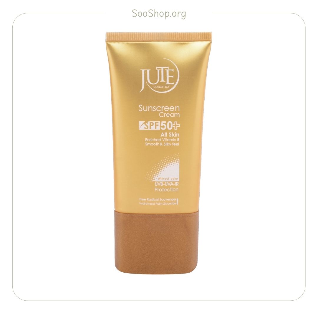 ژوت – کرم ضد آفتاب بی رنگ انواع پوست SPF50 | Jute Colorless Sunscreen for All Skin Types SPF50