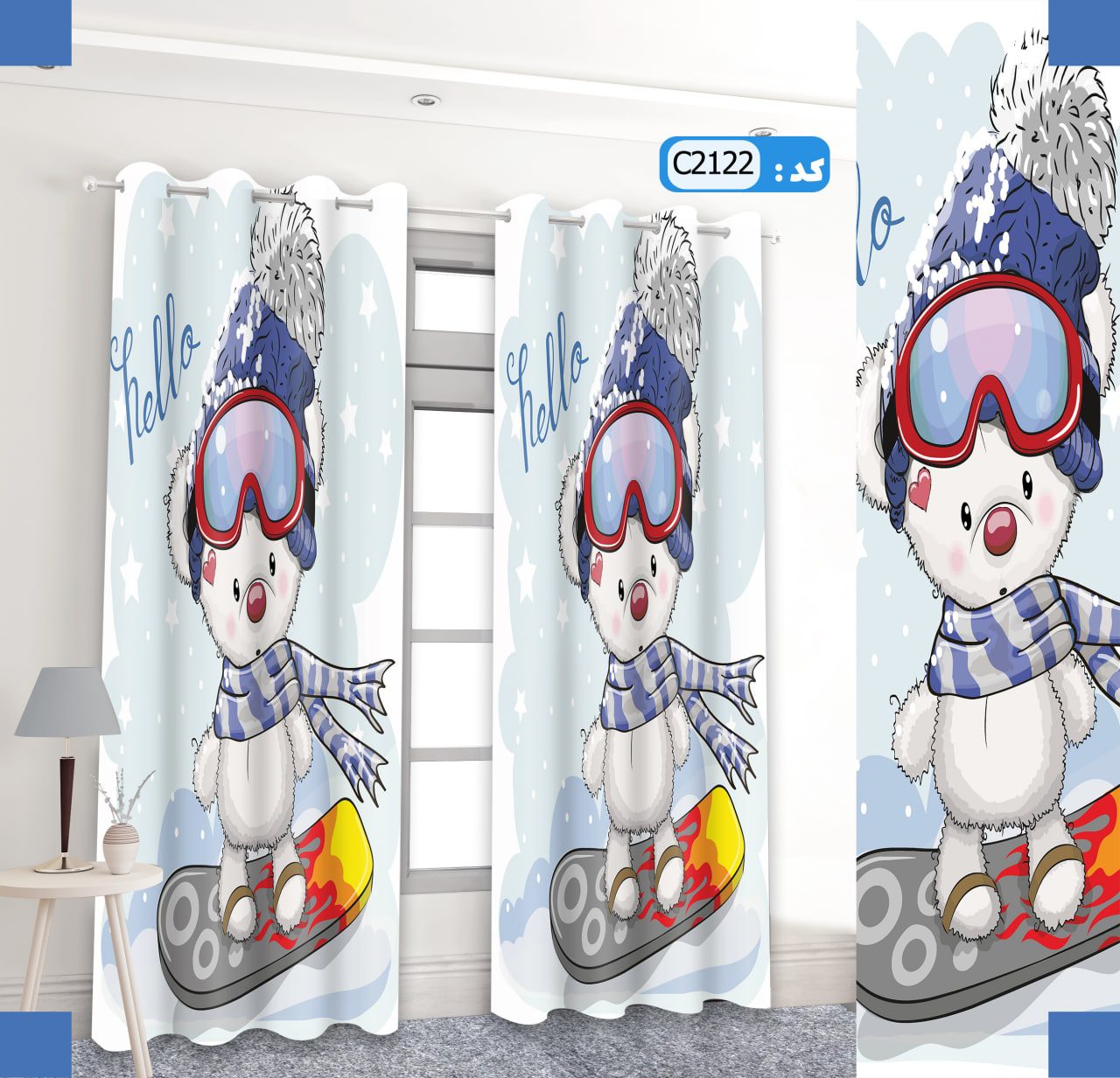 پرده تصویری طرح ادم برفی برند ایپک