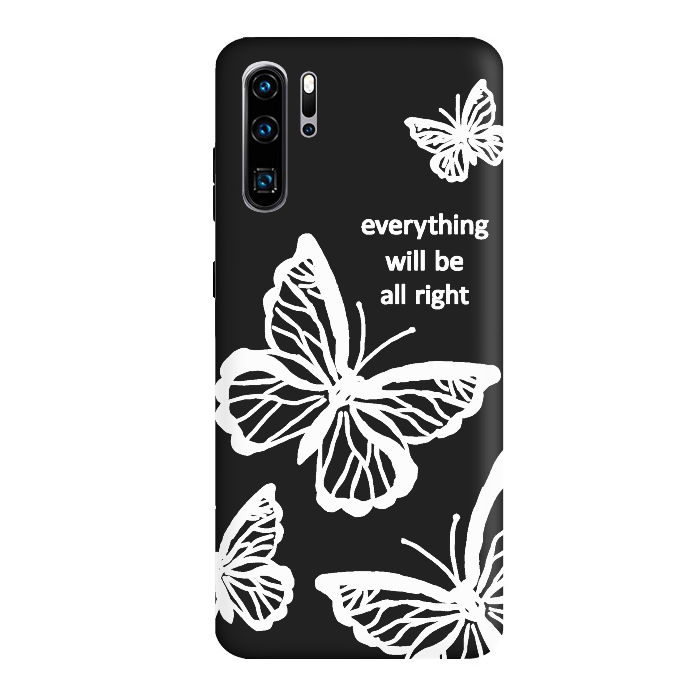 قاب گوشی هواوی P30 PRO طرح پروانه مشکی