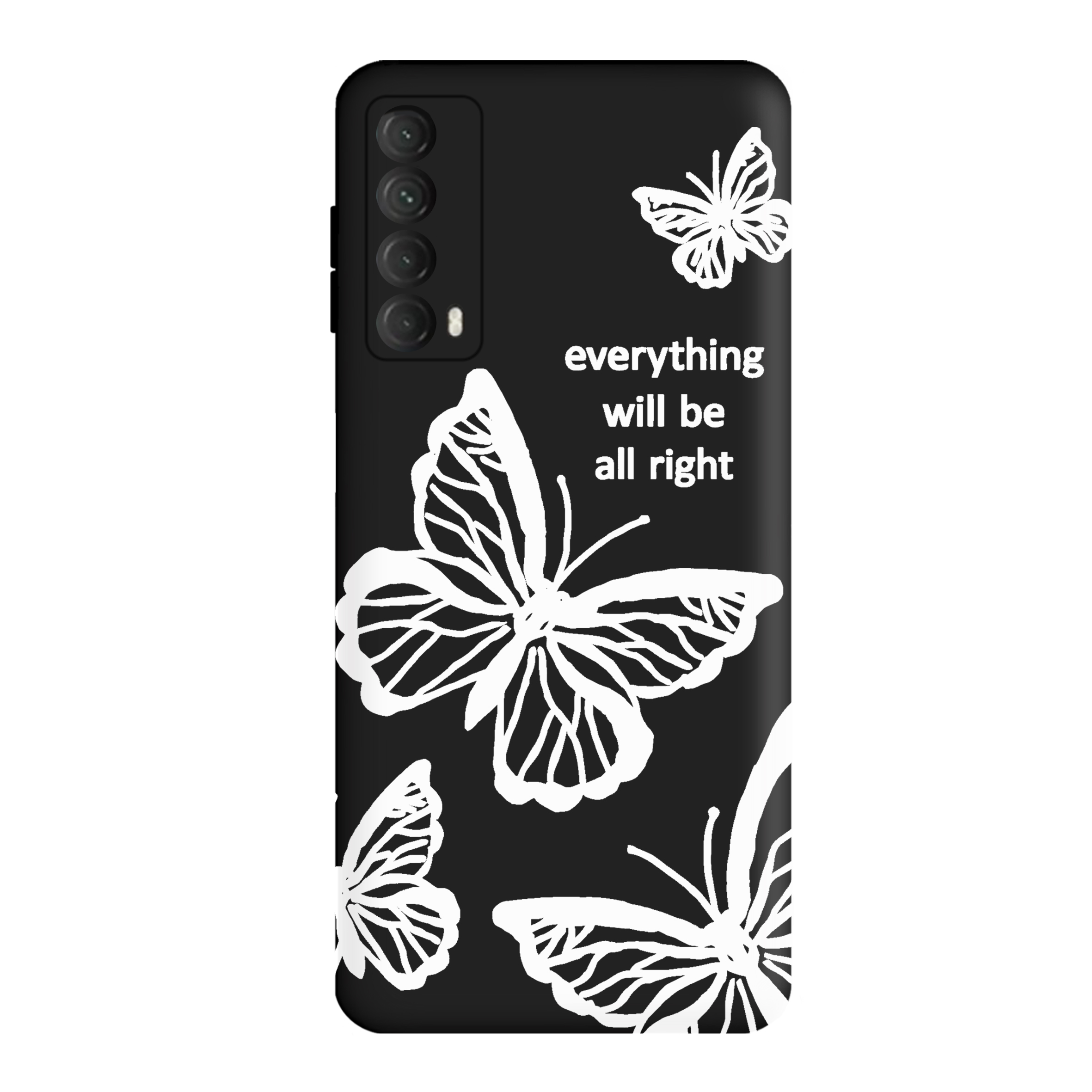 قاب گوشی هواوی Y7A طرح پروانه مشکی