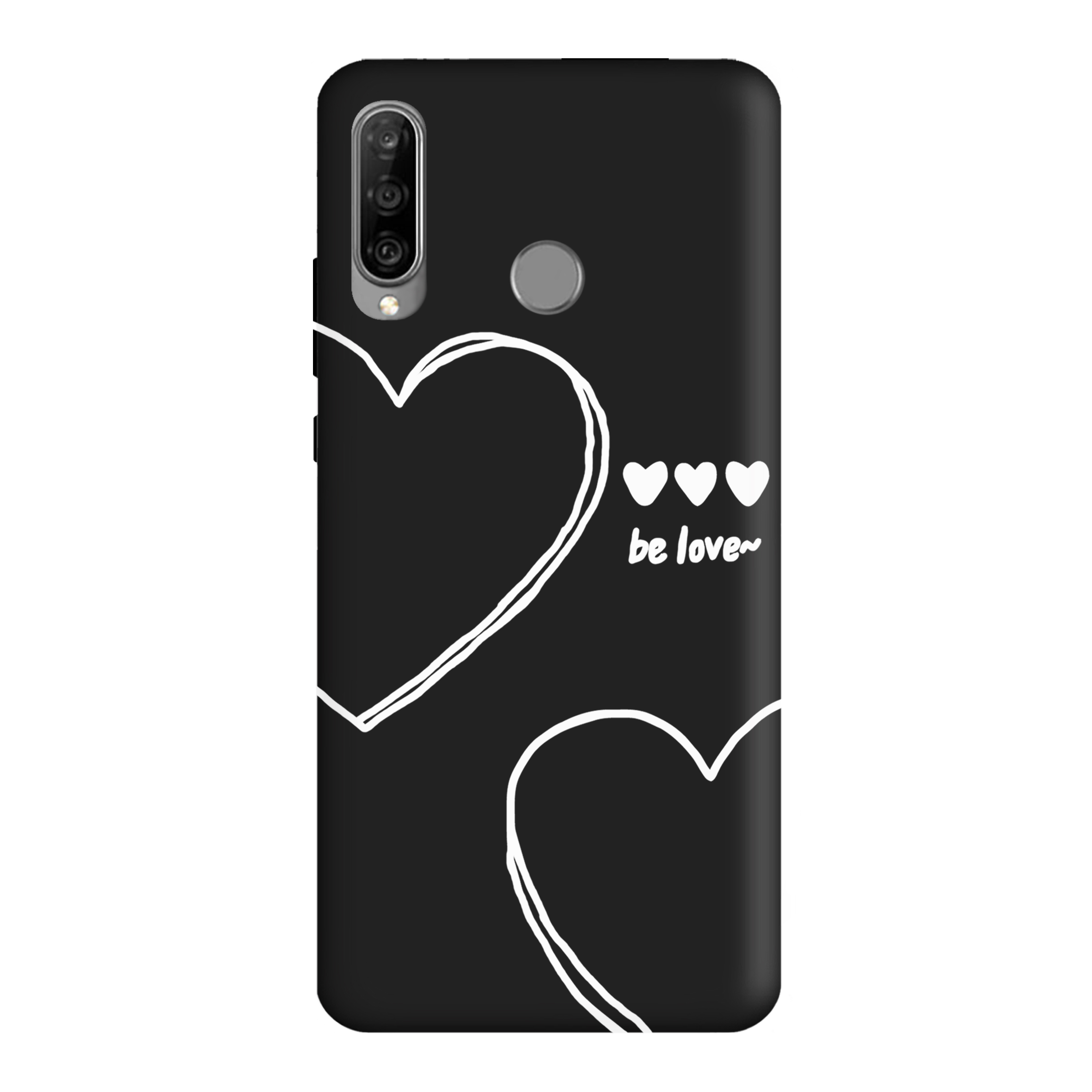 قاب گوشی هواوی P30 LITE طرح قلب مشکی