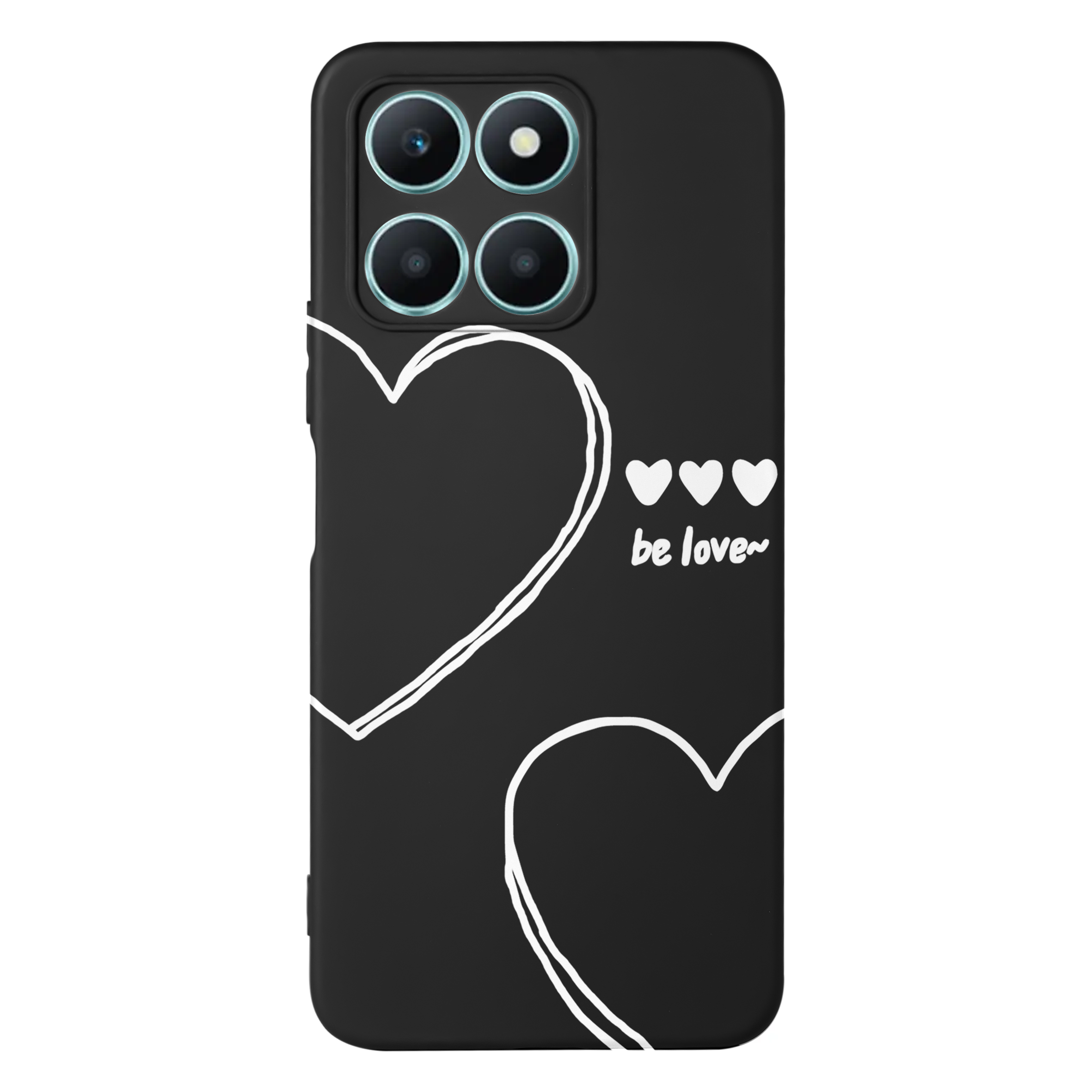 قاب گوشی هواوی آنر honor X6A طرح قلب مشکی