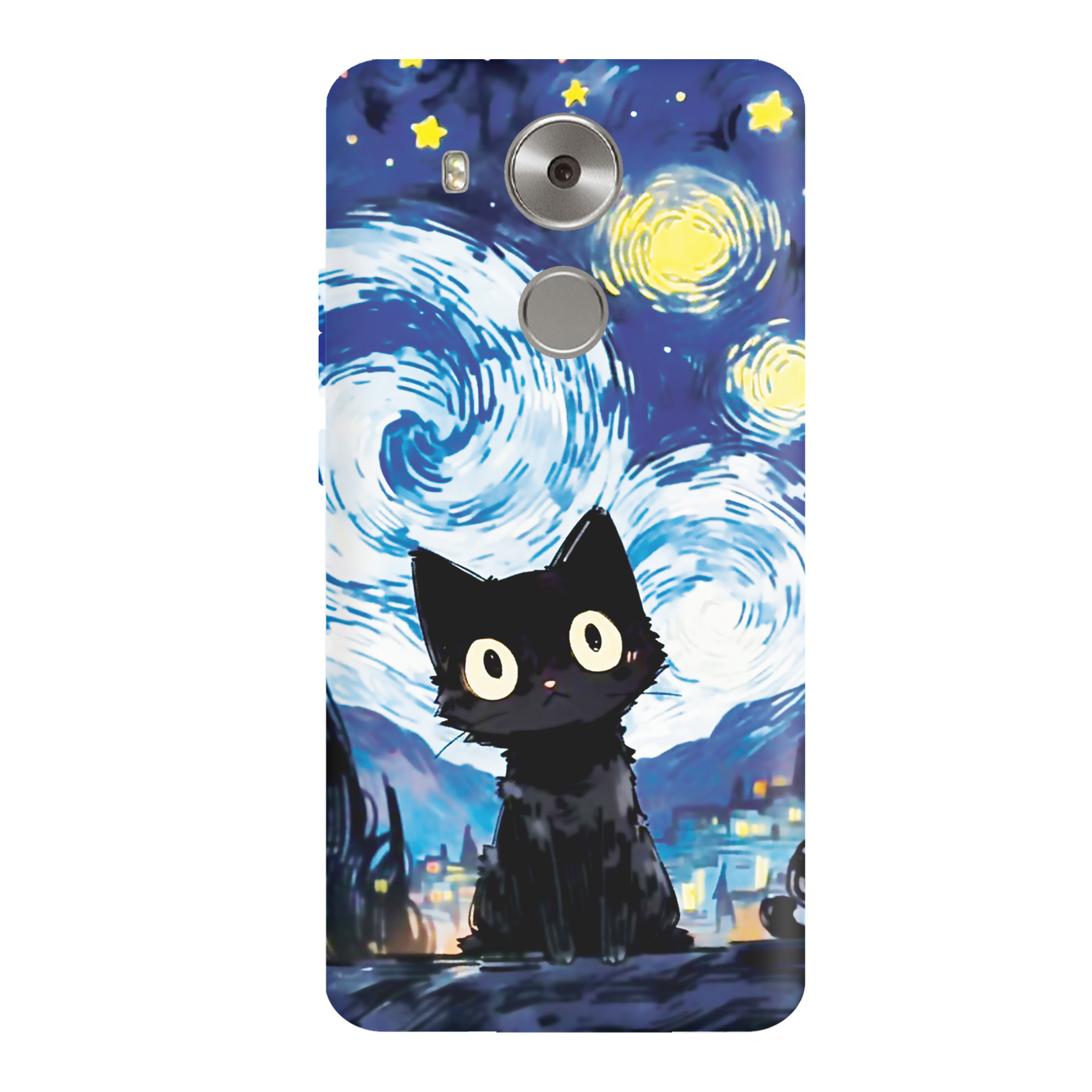قاب گوشی هواوی Mate 8 طرح گربه شب پرستاره