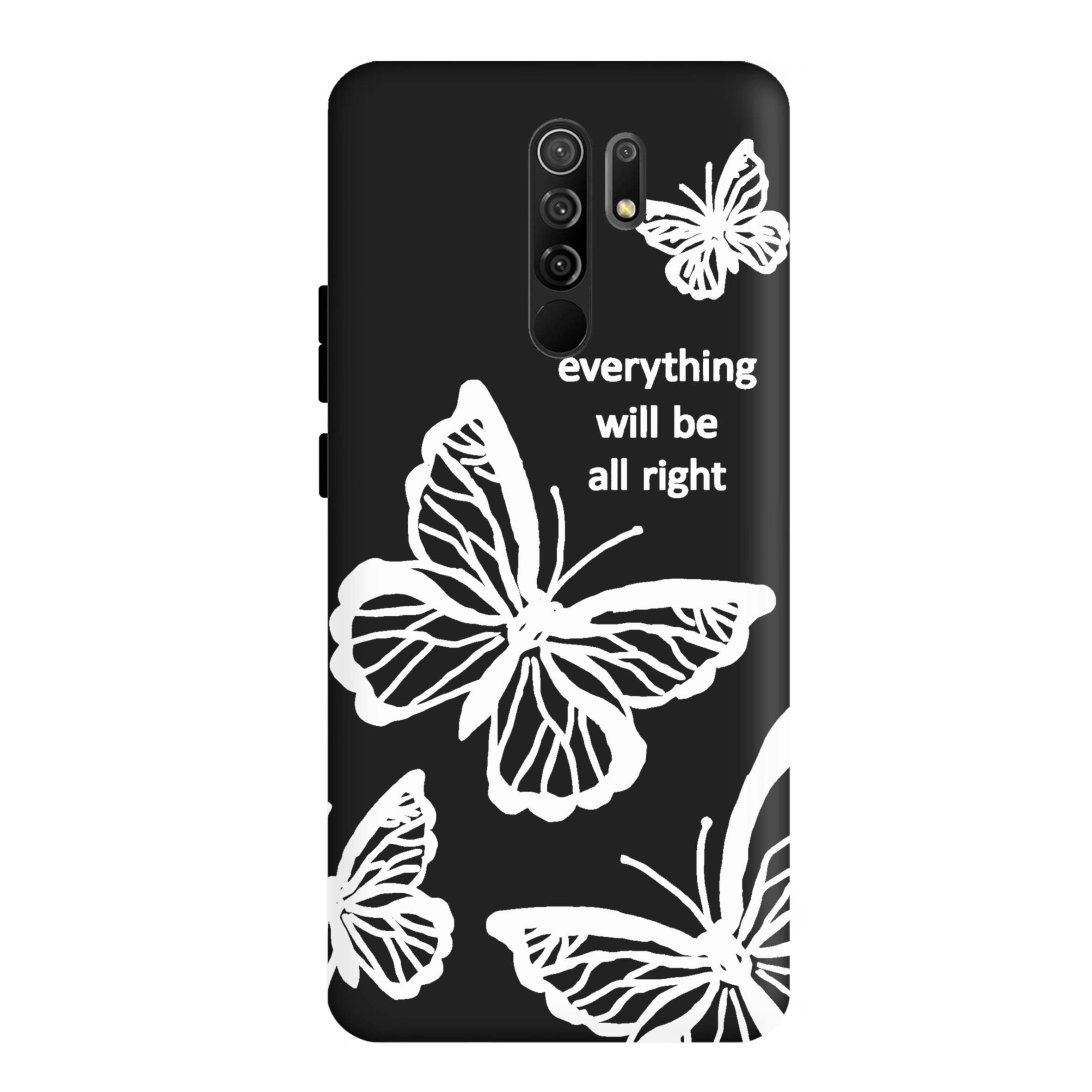 قاب گوشی شیائومی REDMI 9 طرح پروانه مشکی