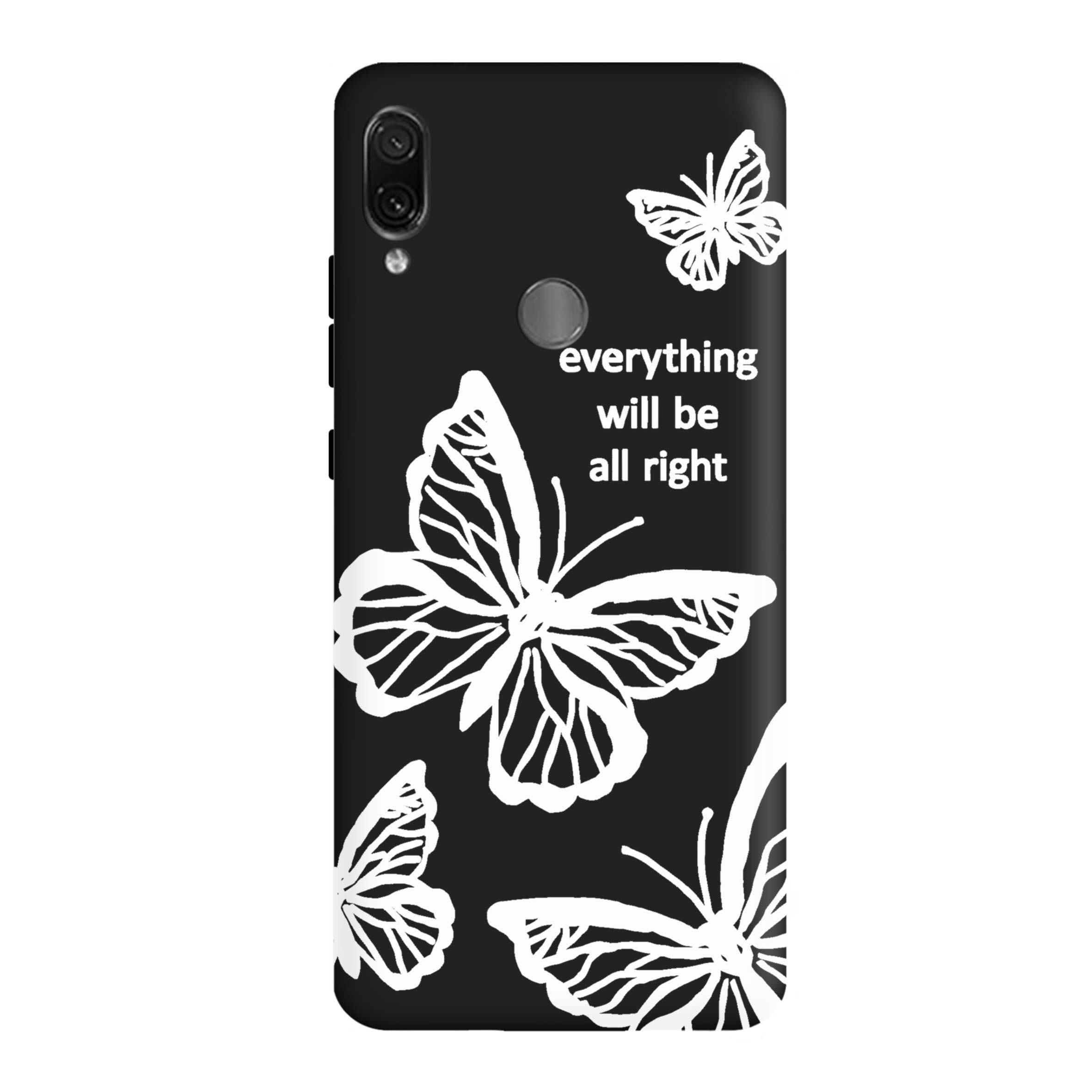 قاب گوشی شیائومی REDMI NOTE 7 PRO طرح پروانه مشکی