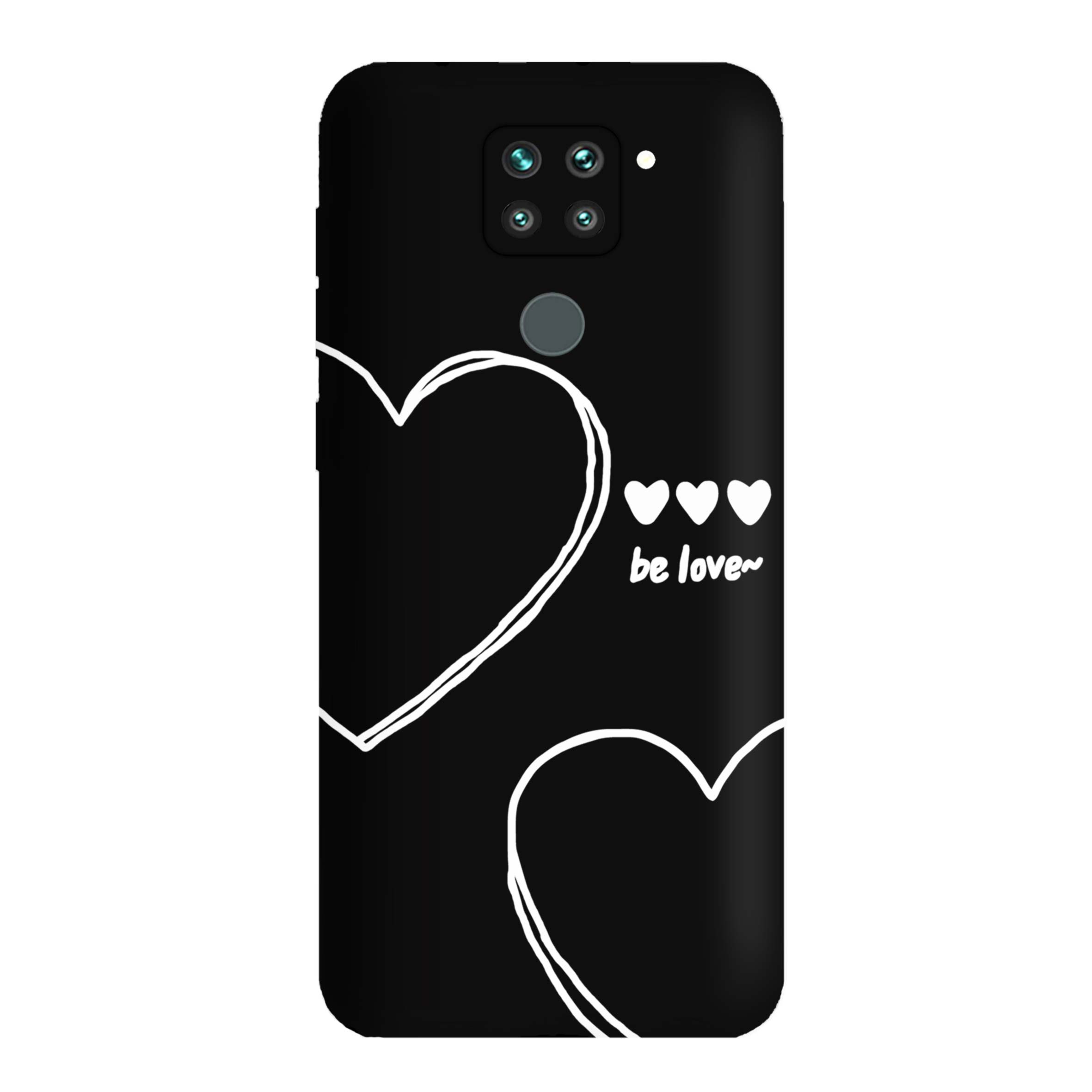 قاب گوشی شیائومی REDMI NOTE 9 طرح قلب مشکی