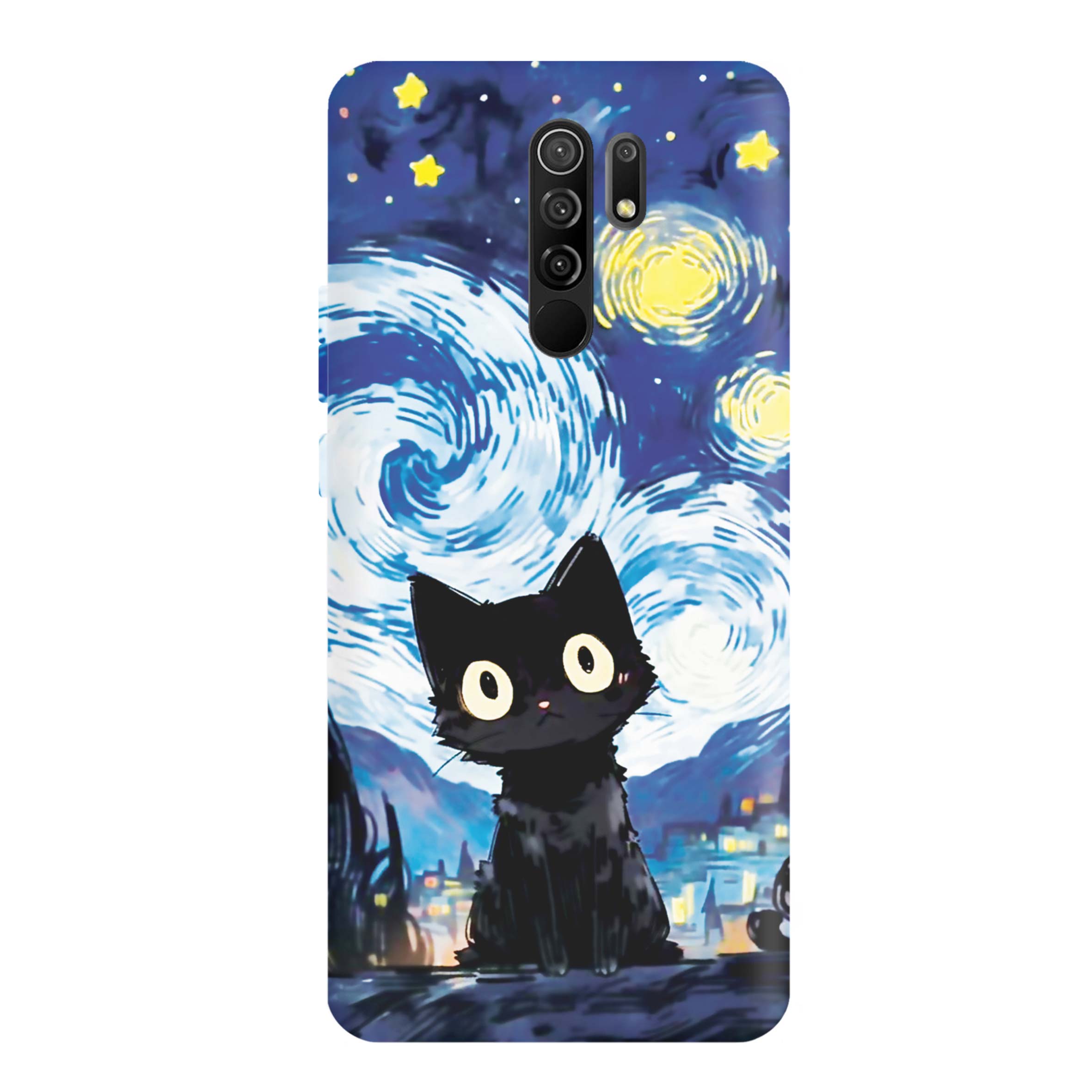 قاب گوشی شیائومی REDMI 9 طرح گربه شب پرستاره
