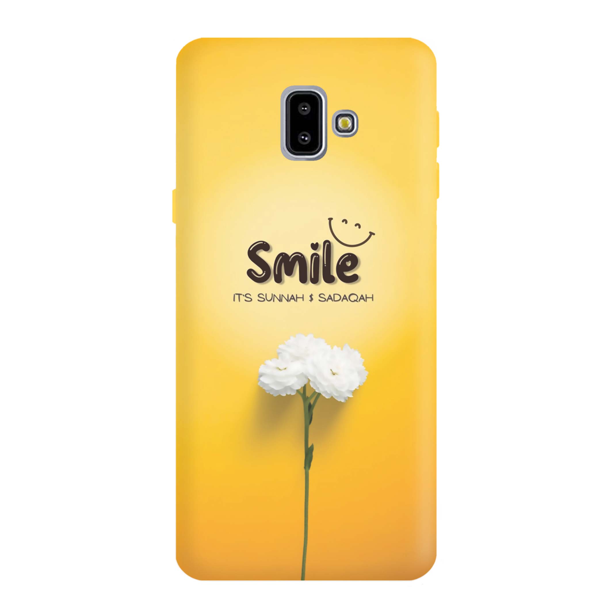 قاب گوشی سامسونگ J6 PLUS طرح گل سفید