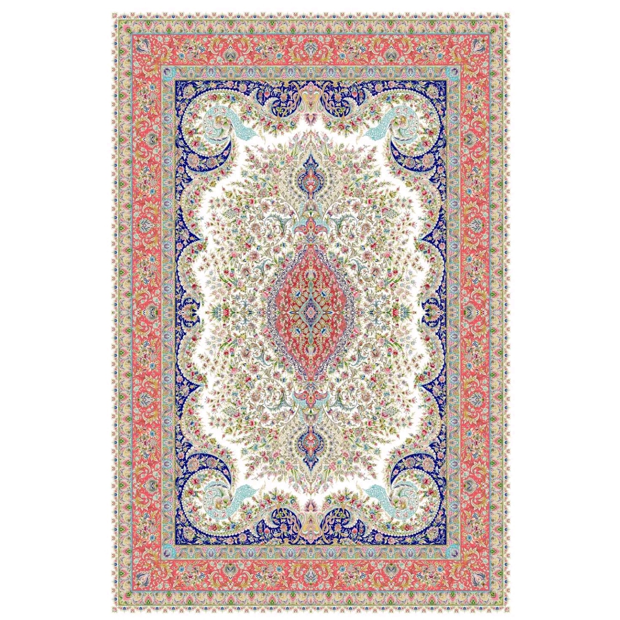 فرش ابریشمی خاطره کاشان 9 متری- کد 125