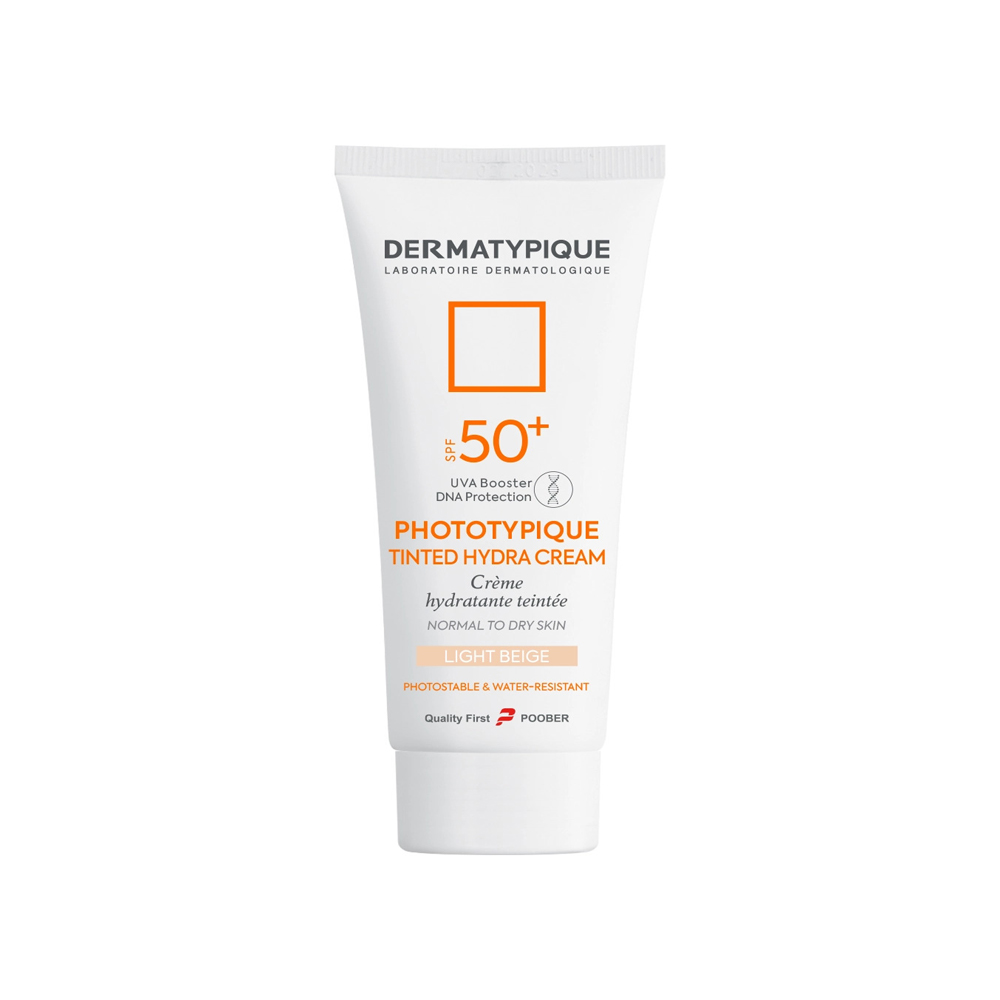 ضد آفتاب رنگی SPF 50 درماتیپیک مدل Phototypique رنگ LIGHT BEIGE مناسب پوست خشک حجم 50 میل