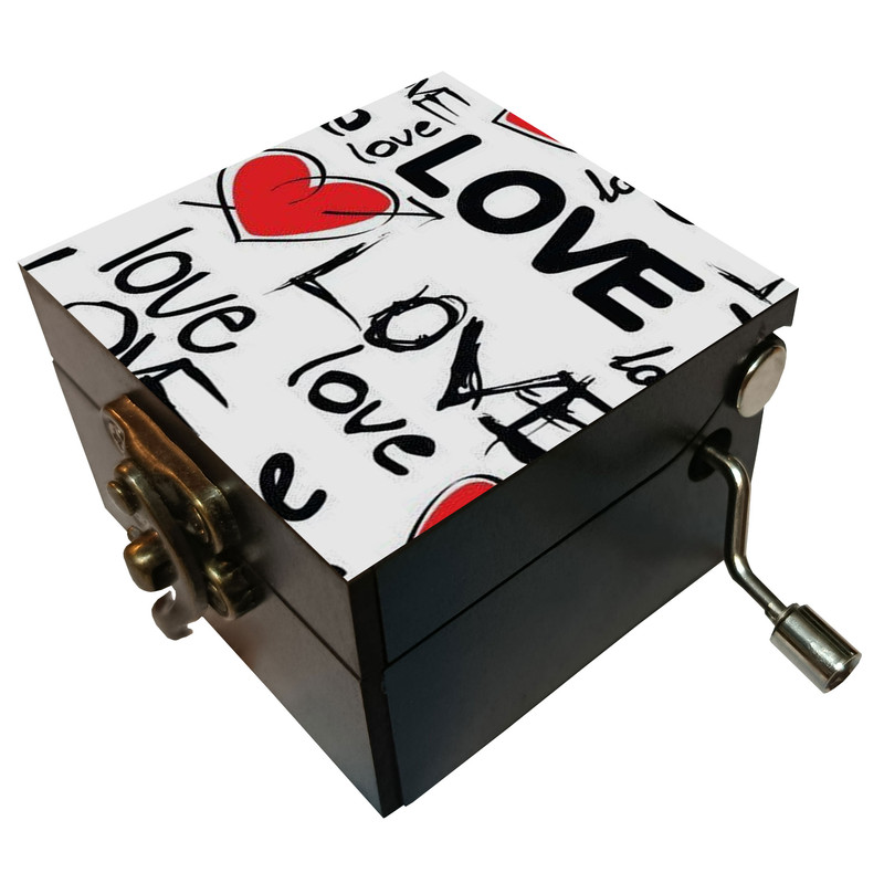 جعبه موزیکال مدل هندلی طرح عشق love قلب کد 2030