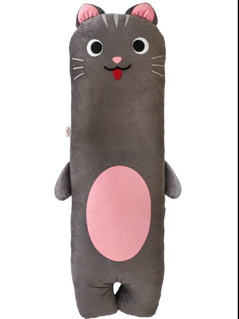 بالش بغلی عروسکی پولیشی گربه سایز بزرگ 140*60