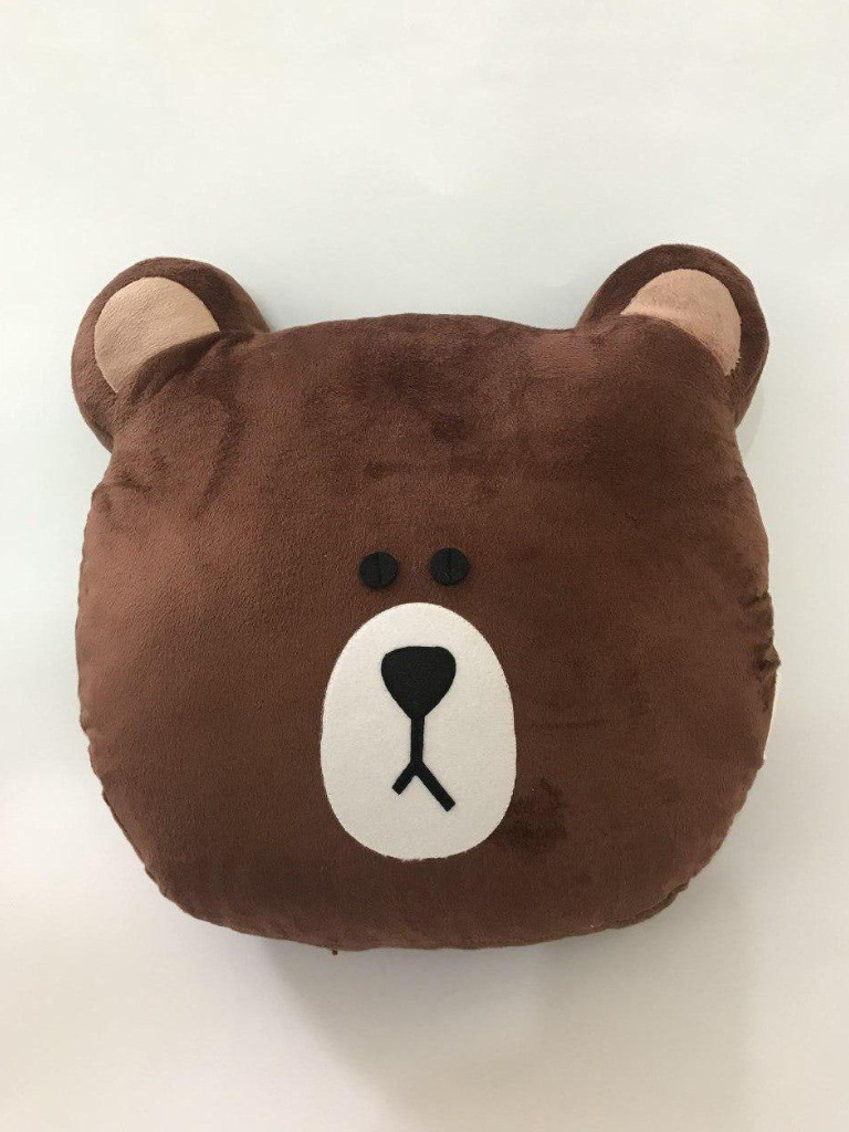 بالش پولیشی عروسکی خرس قهوه ای سایز 45*45