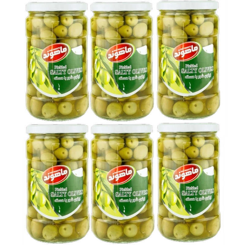 زیتون شور ماهوند - 660 گرم مجموعه 6 عددی