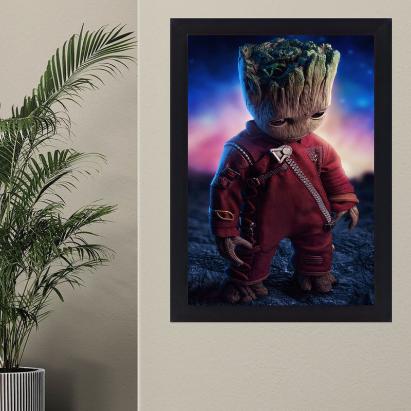 تابلو نوری گیم دکور طرح گروت مدل little Groot