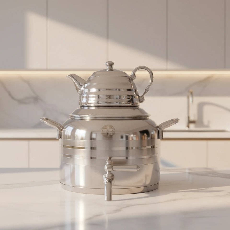 کتری قوری استیل برند اس لوکس کد 8065