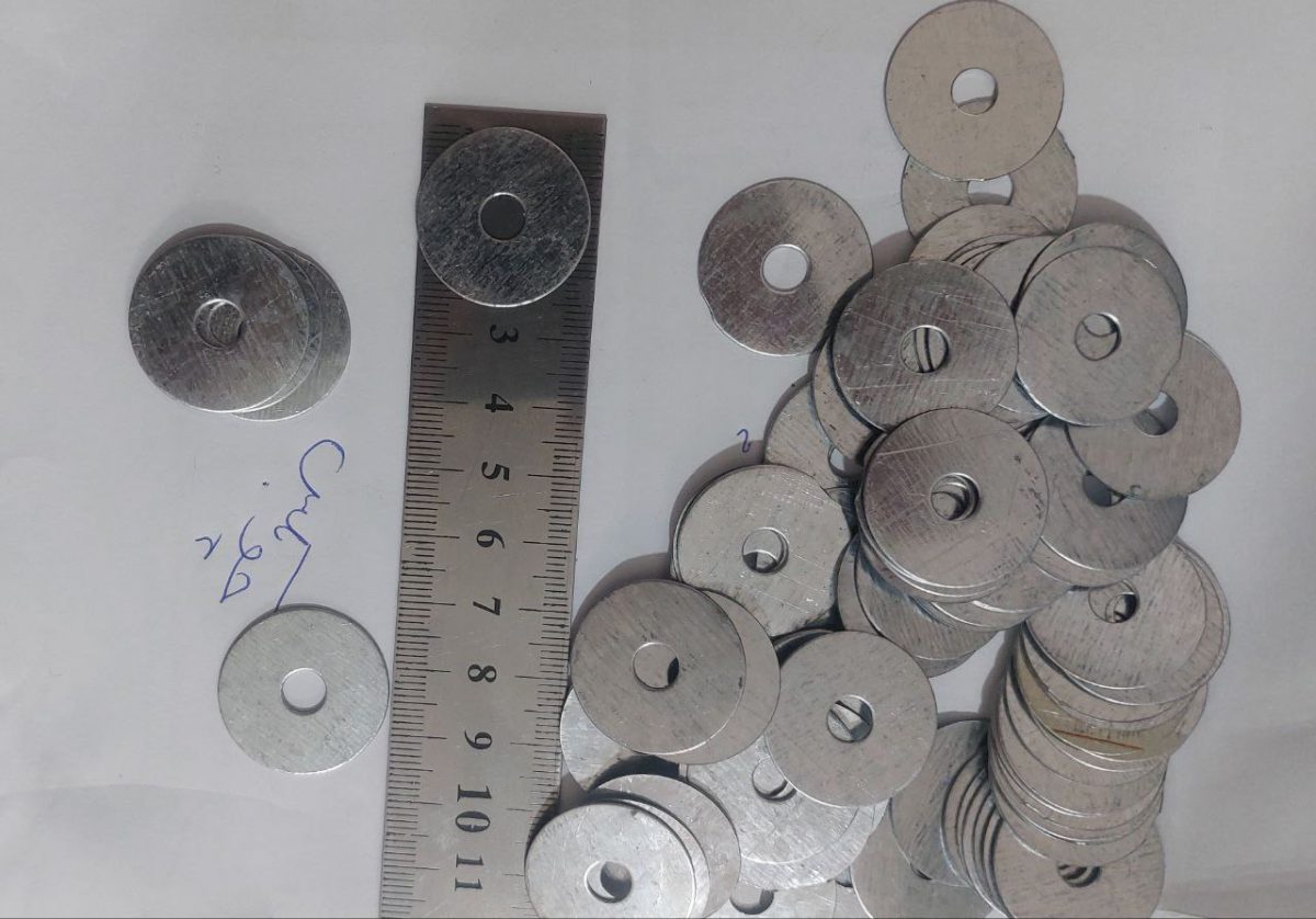 واشر 6 تخت پهن دور 25 بسته 10 عددی