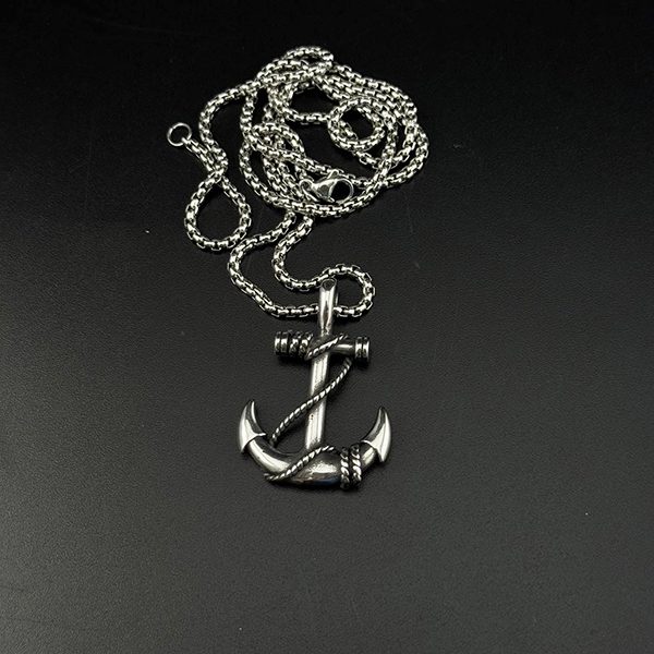 گردنبند لنگر مردانه خفن استیل