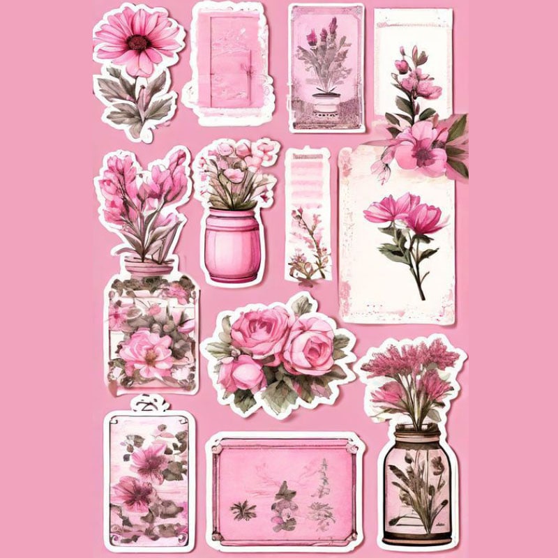 برچسب اسکرپ بوک صورتی