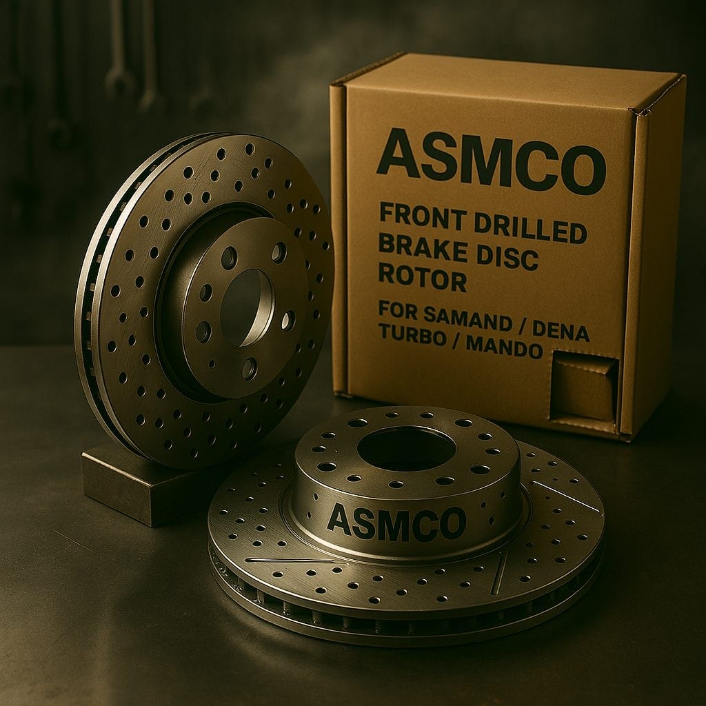 دیسک چرخ ترمز جلو سمند ماندو دنا سوراخدار آسمکو