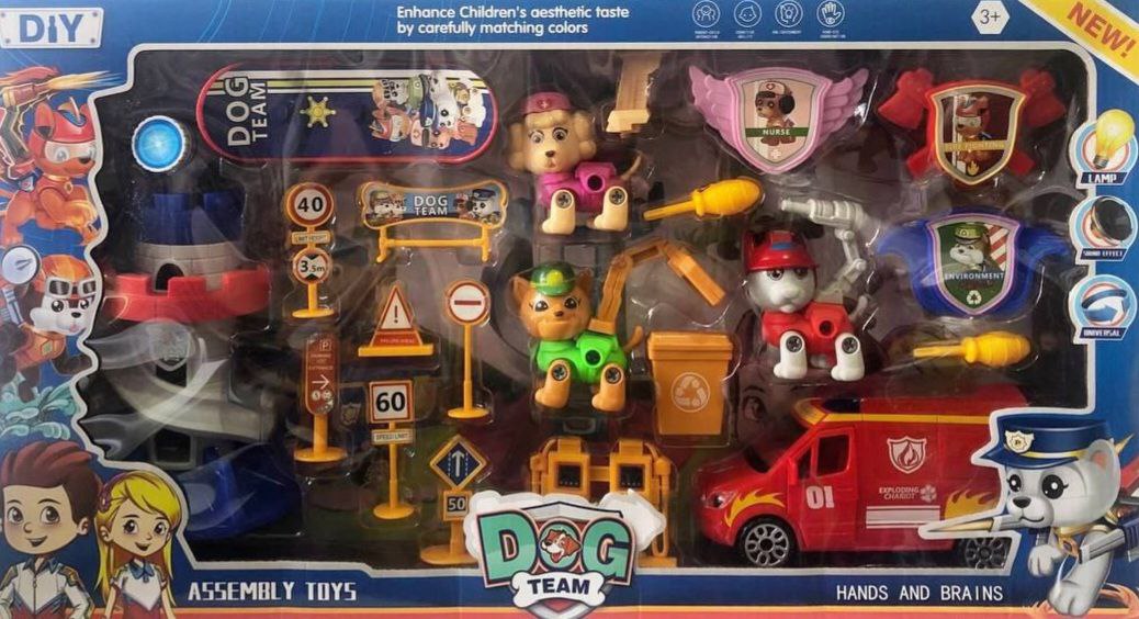 اکشن فیگور سگ های نگهبان با برج و ماشین امداد آیتم 9-627