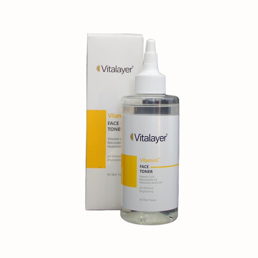 تونر ویتامین سی ویتالیر مناسب انواع پوست | حجم 200 میل
