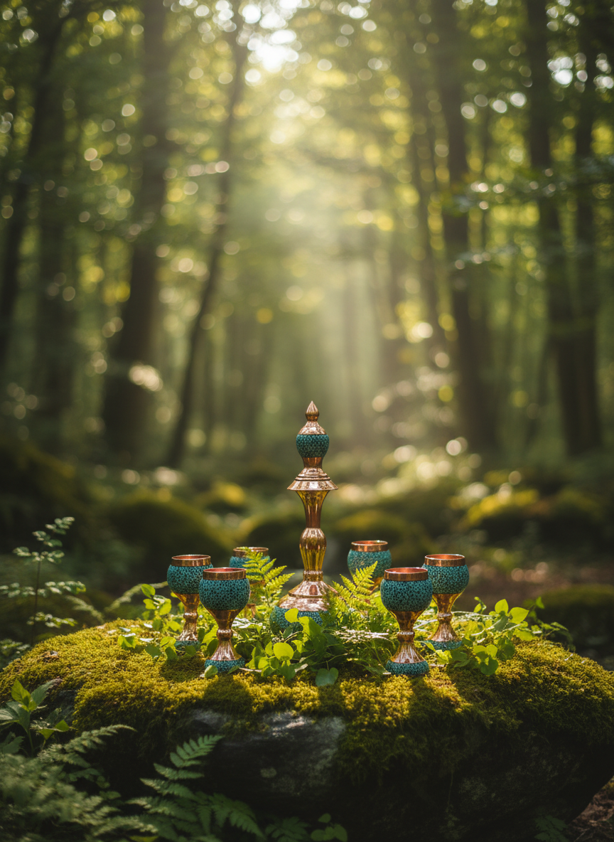 ست تنگ و جام فیروزه کوبی باسینی بزرگ