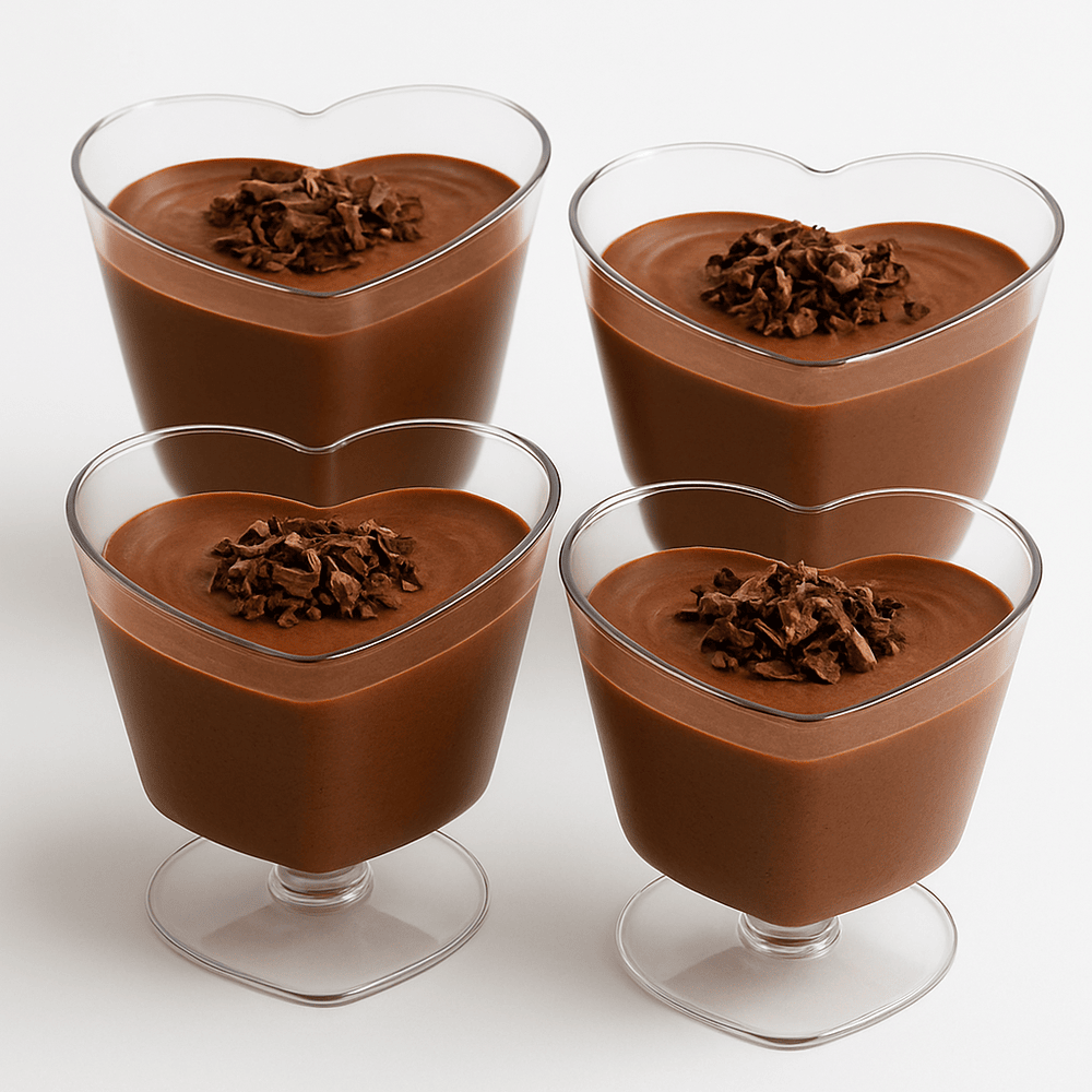 ظرف دسری کریستال ژله قلبی مدل جام پایه دار - 10 عدد