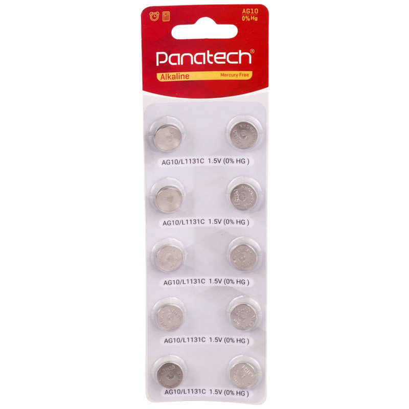 باتری سکه ای Panatech Alkaline AG10 بسته 10 عددی