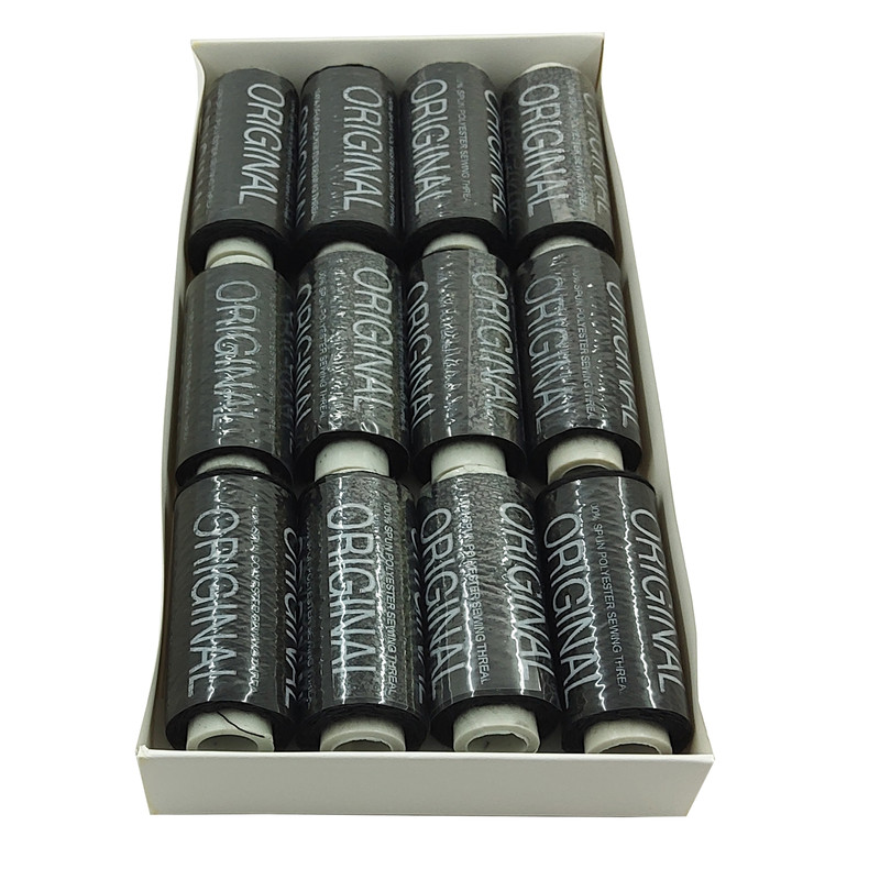 نخ خیاطی مدل BLK کد SHR-60 بسته 12 عددی