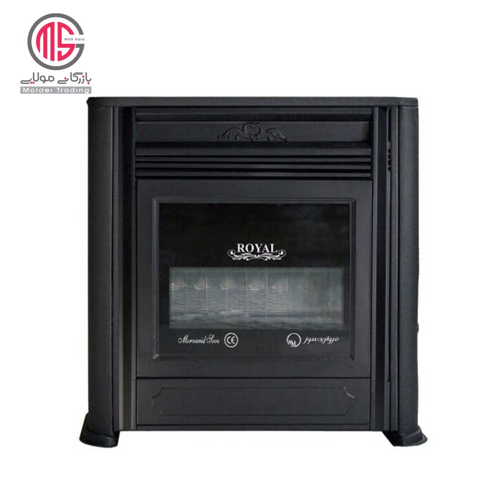 بخاری طرح شومینه مروارید سوز 9000 مدل رویال ( پس کرایه )