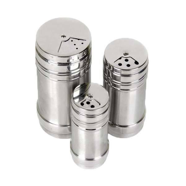 نمکدان 3تایی استیل (3 سایز) (پست پیشتاز پس کرایه)