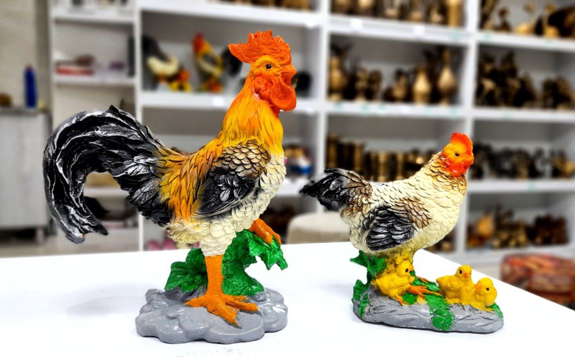 مرغ و خروس جفتی سایز کوچک (پست پیشتاز پس کرایه)