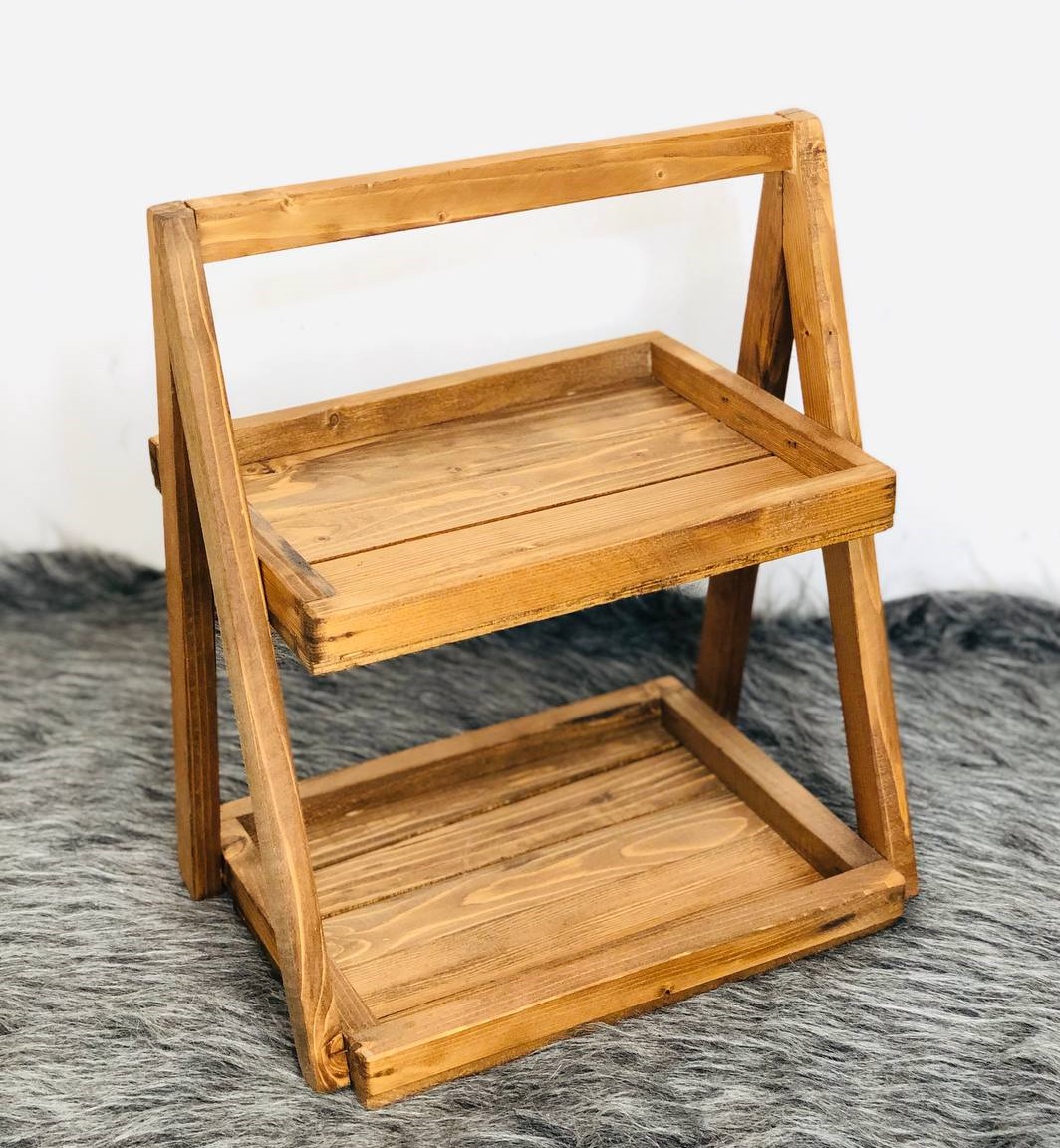 استند دوطبقه چوبی (پست پیشتاز پس کرایه)