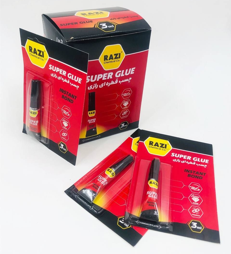 چسب قطره ای رازی 3 گرم (12 عددی) (پست پیشتاز پس کرایه)