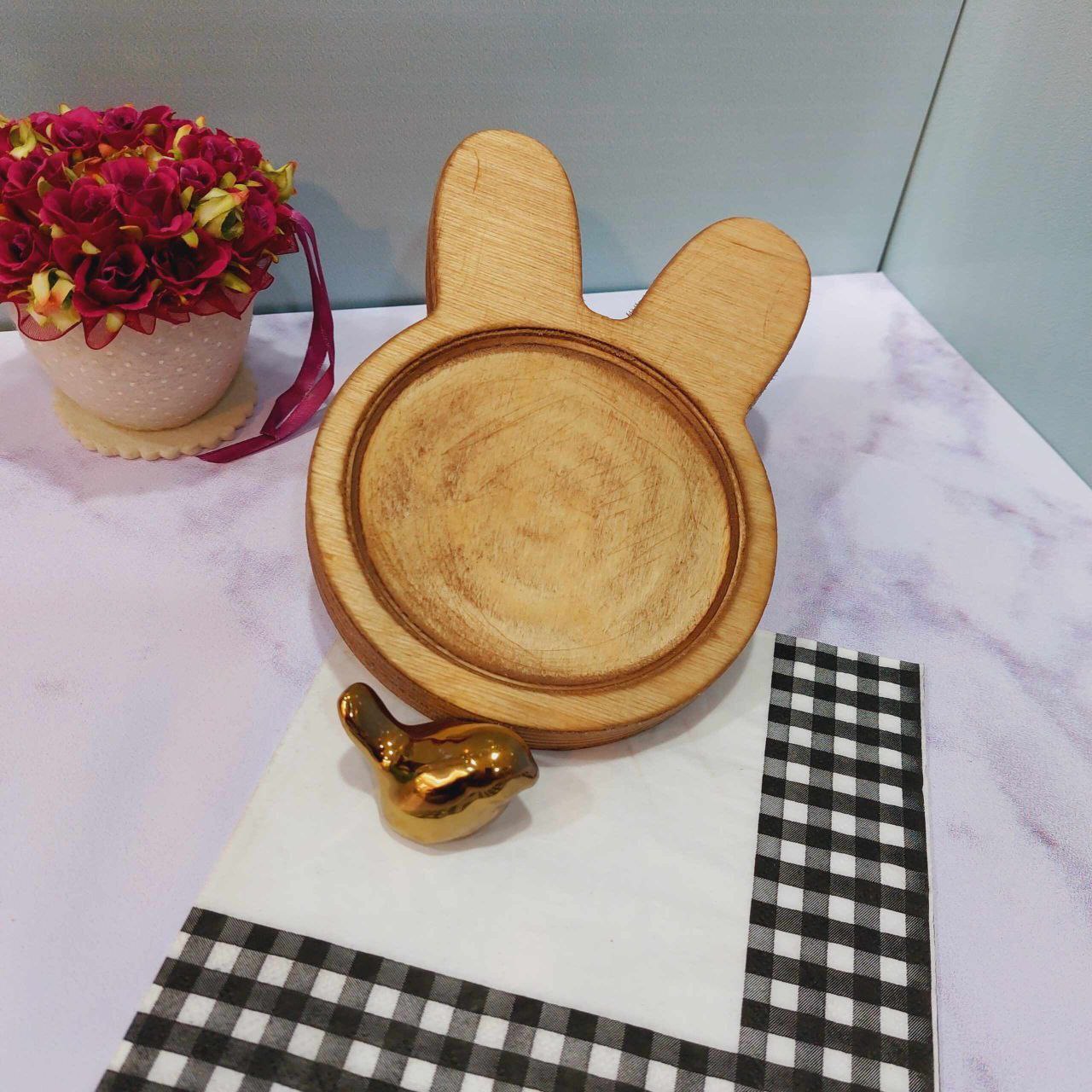 - زیر لیوانی خرگوش چوبی مبلمونسرا مدل 301211