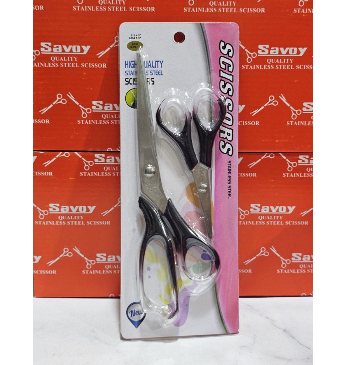 قیچی ساووی دسته عسلی2قلو (پست پیشتاز پس کرایه)