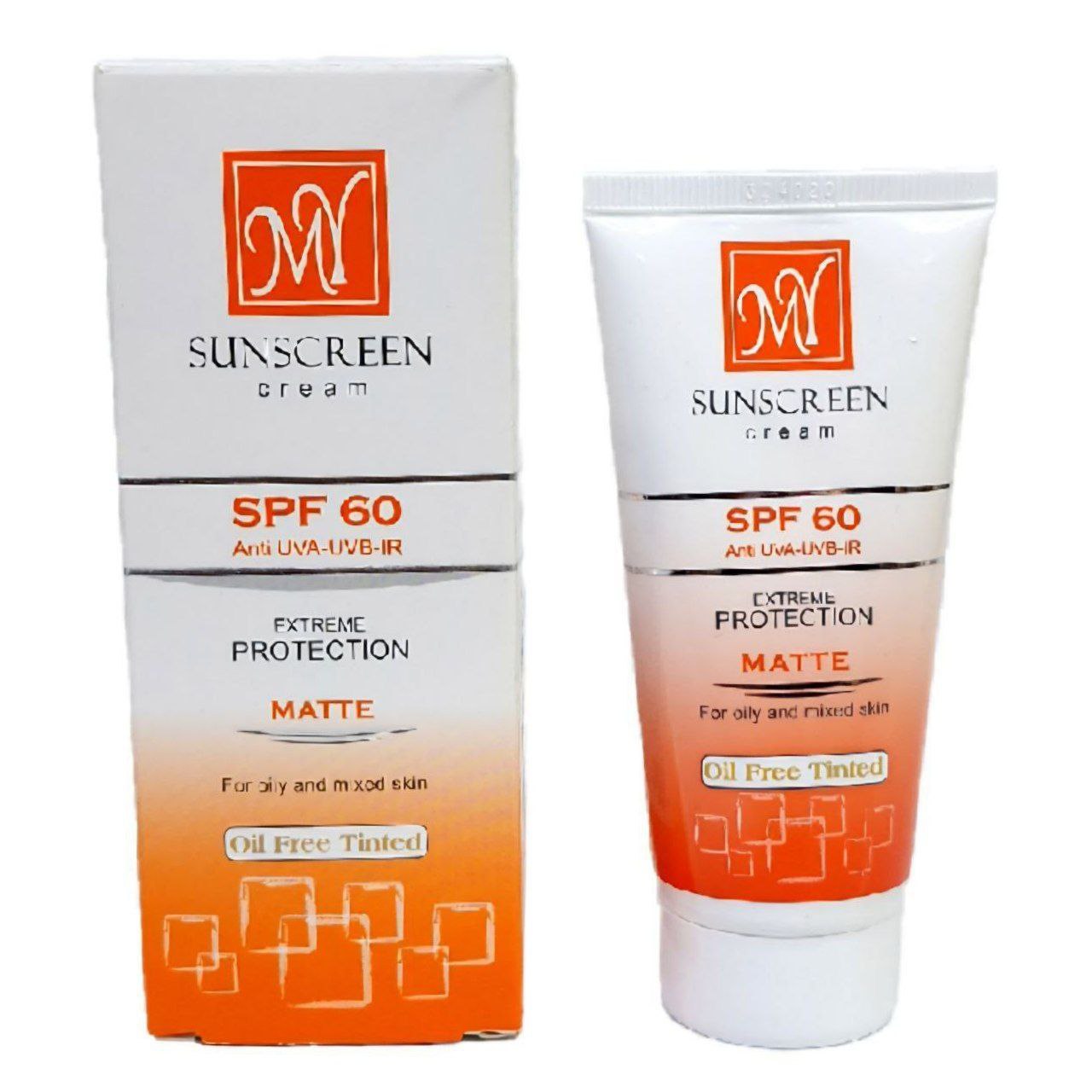 ضد آفتاب مای spf 60 رنگی فاقد چربی  MY (پست پیشتاز پس کرایه)