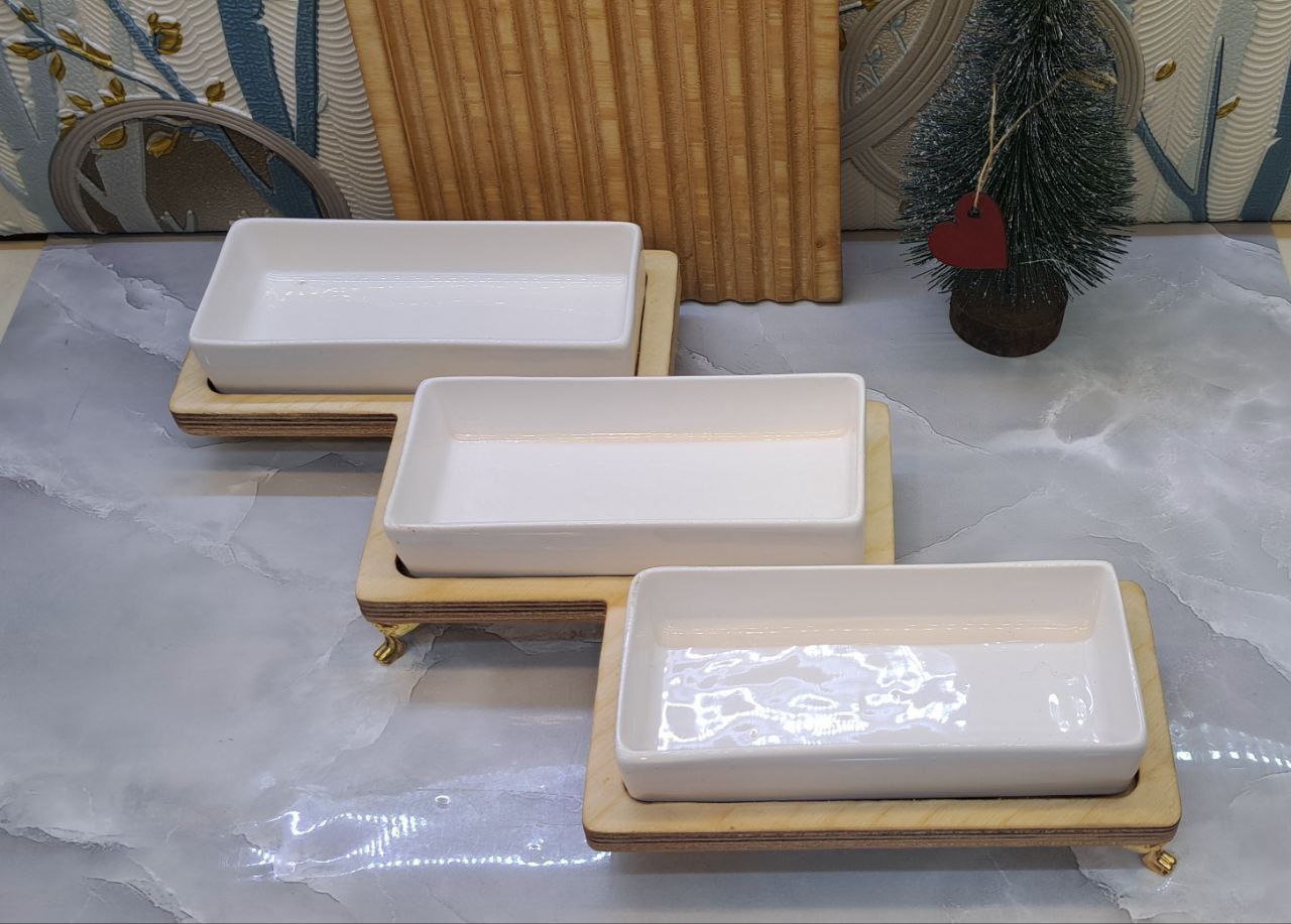 اردو خوری 3 خونه مستطیل پایه دار. (پست پیشتاز پس کرایه)