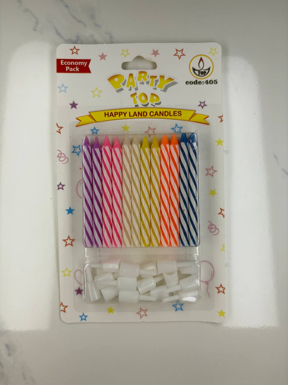 شمع تولدی 24 عددی (کد405) (پست پیشتاز پس کرایه)