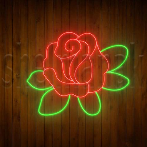 تابلو نئون طرح گل رز کد 5321 NE