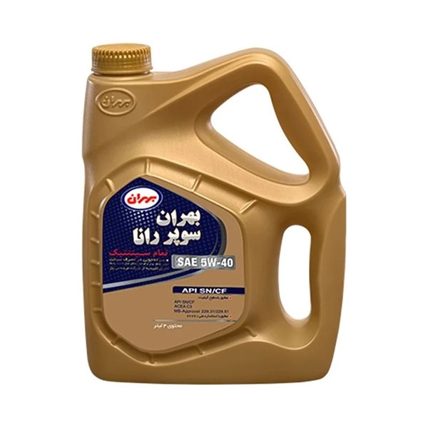 روغن موتور بهران سوپر رانا 5W40 مدل API SN حجم 4 لیتر (هزینه ارسال پس‌کرایه)