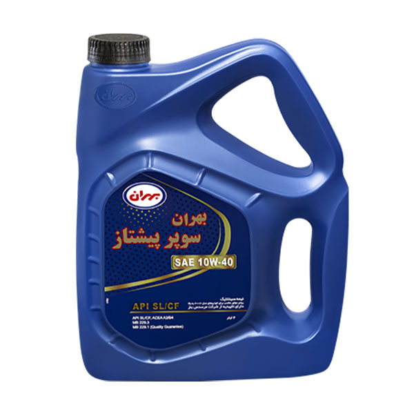 روغن موتور بهران سوپر پیشتاز 10W40 مدل API SL حجم 4 لیتر (هزینه ارسال پس‌کرایه)