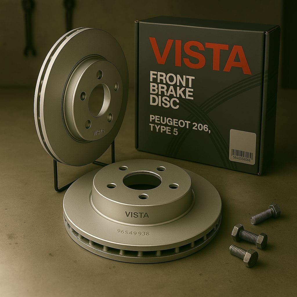 دیسک چرخ ترمز جلو پژو 206 تیپ 5 ویستا قطعه ایرانیان